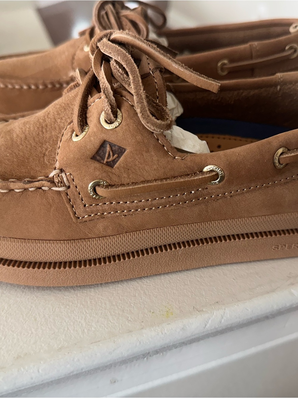 Sperry Tan Suede Women's Boat Shoes